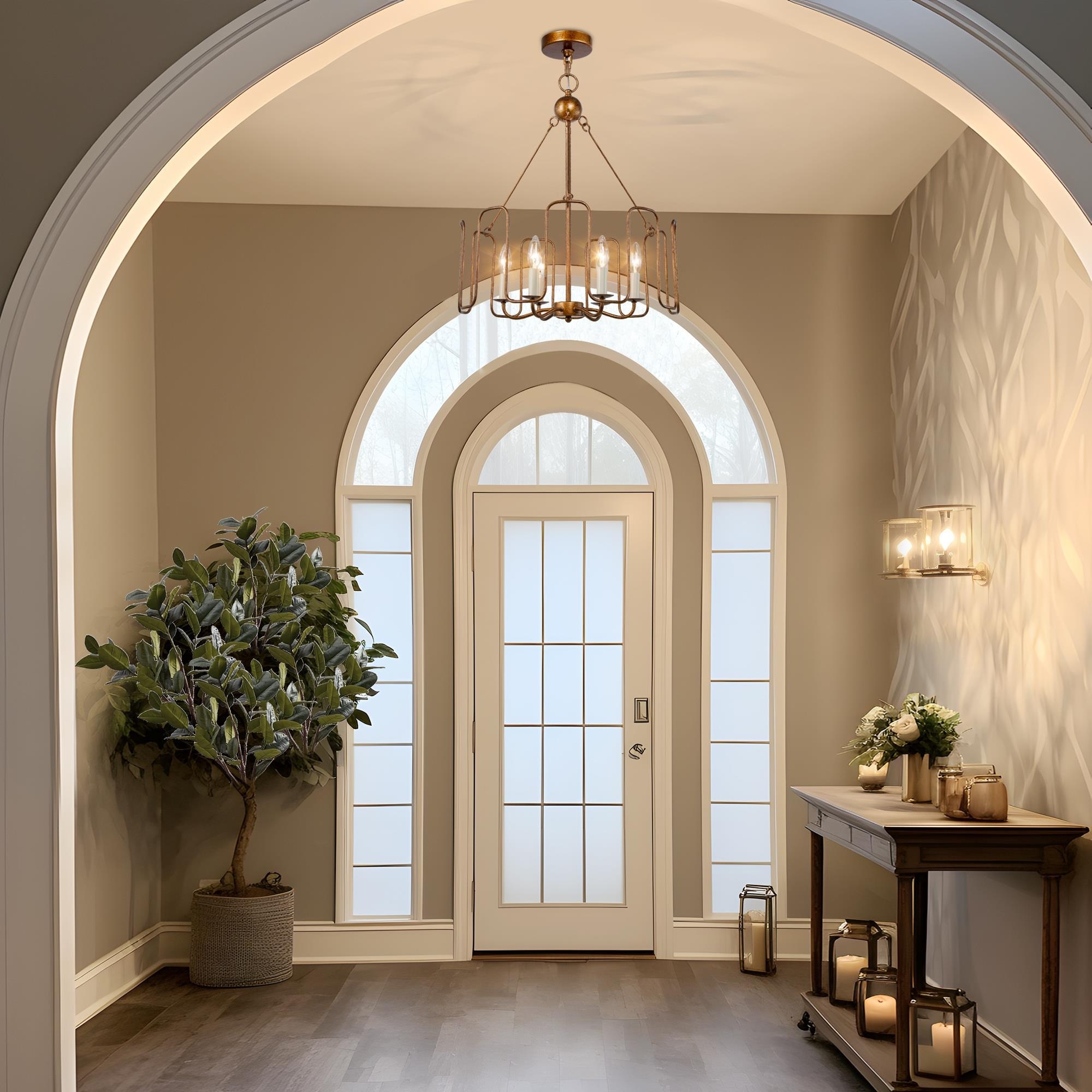Luray Mid-Century 6-Light Drum Chandelier Pendant
