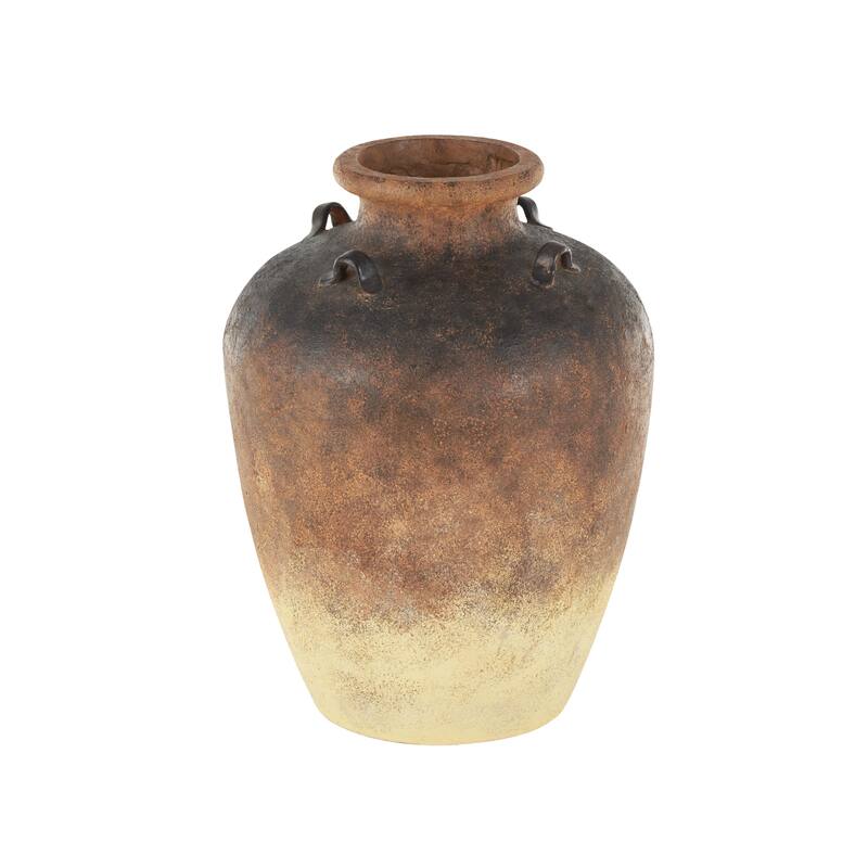 Magnesium Oxide Textured Ombre Antique Amphora Decorative Vase - Copper - Roche River Decor