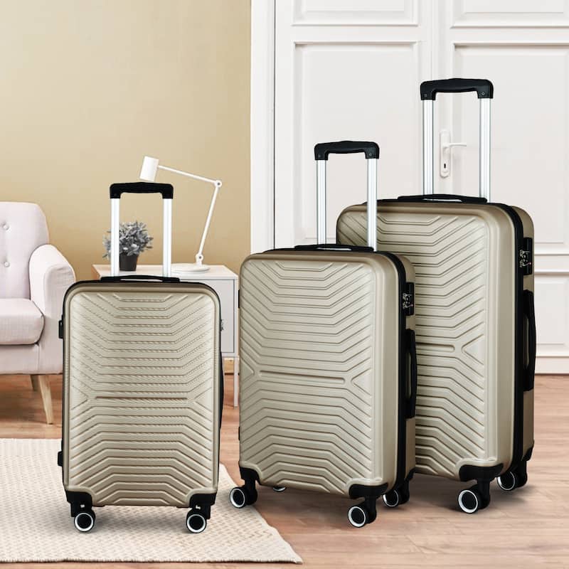 3pcs Clearance Luggage Hardside Lightweight Durable Suitcase sets ...