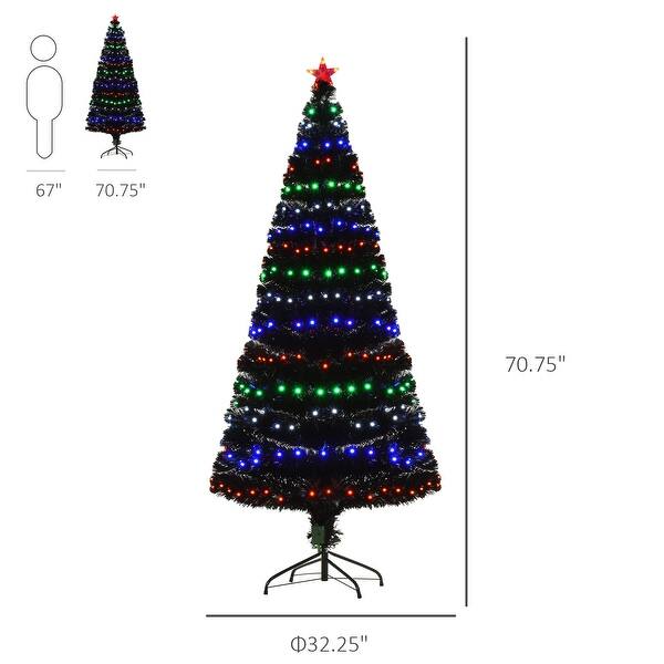 6 ft. Prelit Artificial Christmas Tree with Stand, Colored