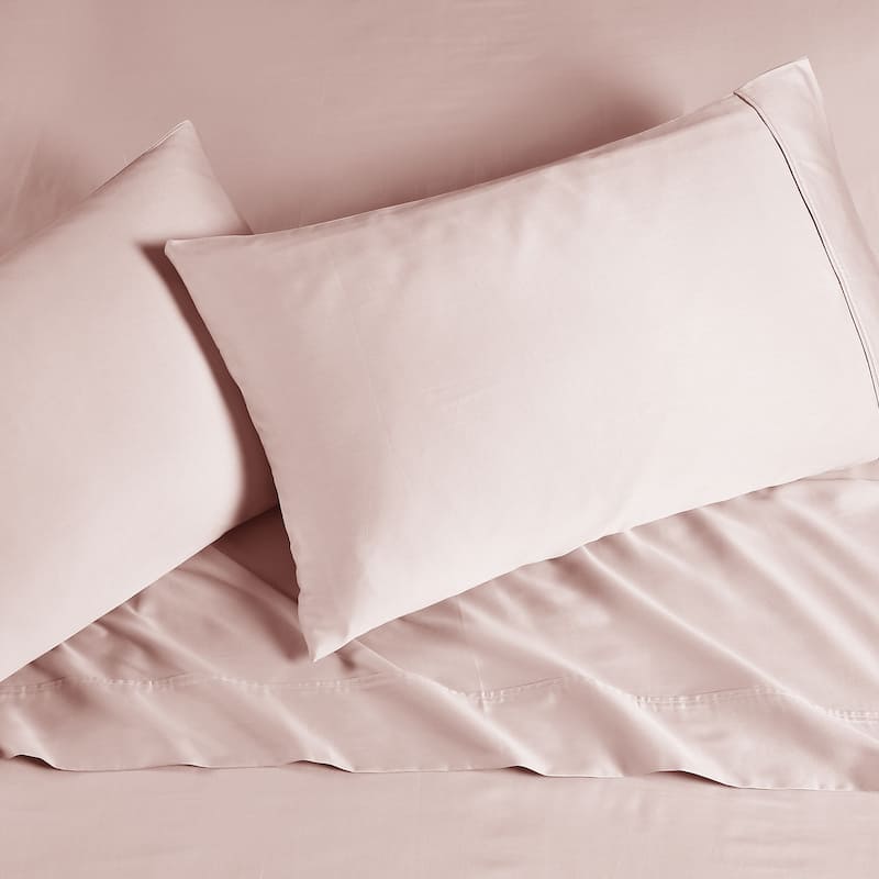 Anne Klein Antimicrobial 300 Thread Count 100% Cotton Sateen Sheet Set