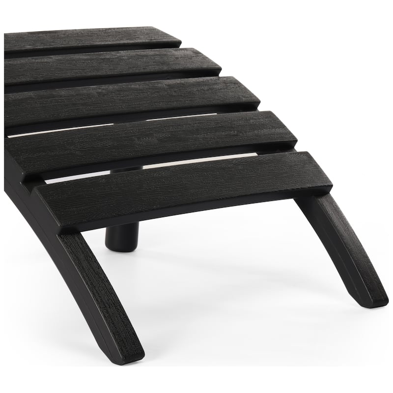 Polytrends Coastline Outdoor Poly Adirondack Chair with Ottoman