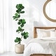 preview thumbnail 13 of 16, Artificial Fiddle Leaf Fig Tree - 5/6/7FT Fake Plant with Black Planter for Indoor Outdoor Green_6FT - Green_6FT