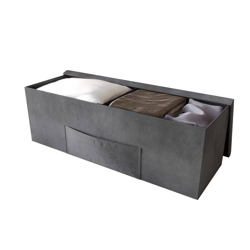 Chico Tufted Upholstered Folding Storage Bench