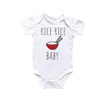 Rice Asian - Baby Boy Girl Clothes Infant Bodysuit Funny Cute Newborn