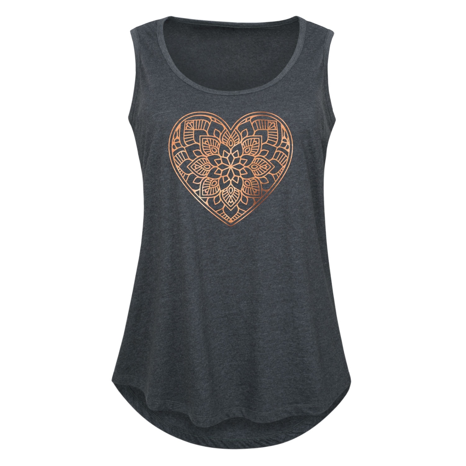 Shop Mandala Heart Rose Gold Ladies Plus Size Tank Overstock