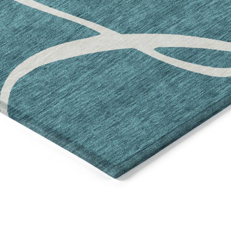 HomeRoots Abstract Transitional Rectangle Outdoor Rug