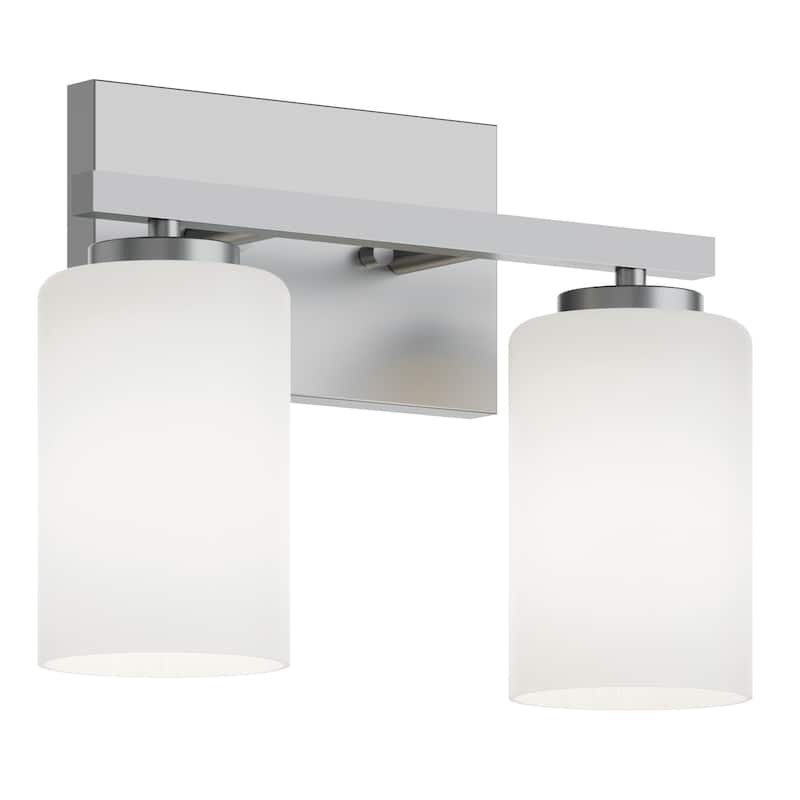 AFX Leo Vanity Light - Clear Glass Shade - Satin Nickel - 13"