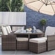 preview thumbnail 2 of 14, 11-piece Outdoor Dining Set With Cushions Wicker Furniture by Moda Furnishings
