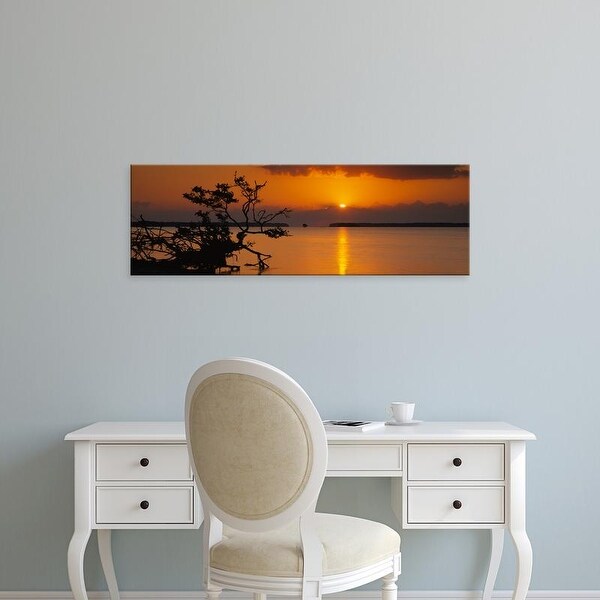 Easy Art Prints Panoramic Image 'Sunrise over bay, Florida Bay, Everglades National Park, Florida, USA' Canvas Art
