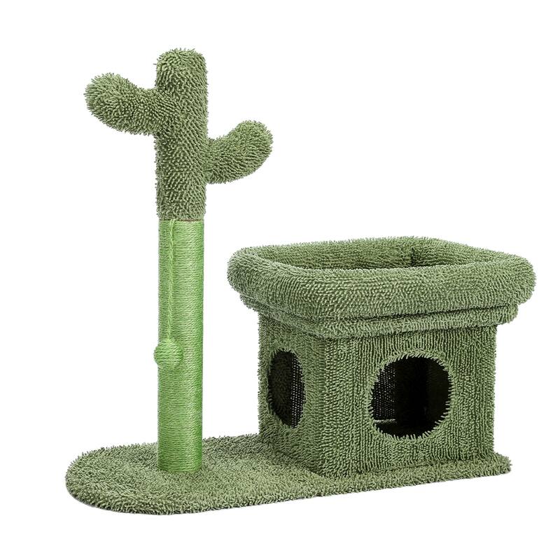 Cat Tree with Cactus Scratching Posts, Creative Scratching Posts, Stylish Cat Tree, with Ball and Cat House
