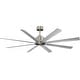 preview thumbnail 1 of 4, Maxim 88766 Condor 65" 8 Blade Indoor / Outdoor Ceiling Fan Satin Nickel