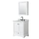 Option White / White Carrara Marble Top / Matte Black