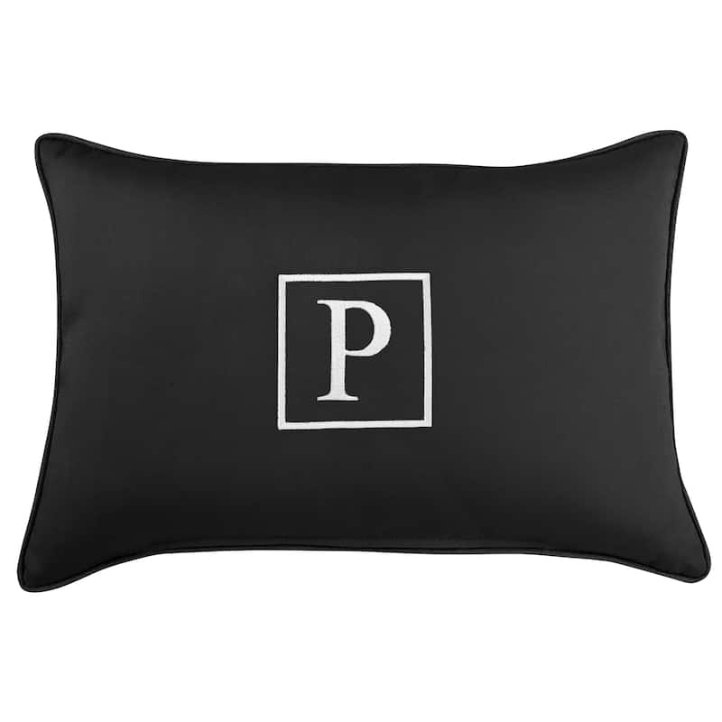 Sunbrella Canvas Monogram Indoor/Outdoor 13x20 Corded Pillow (Single)