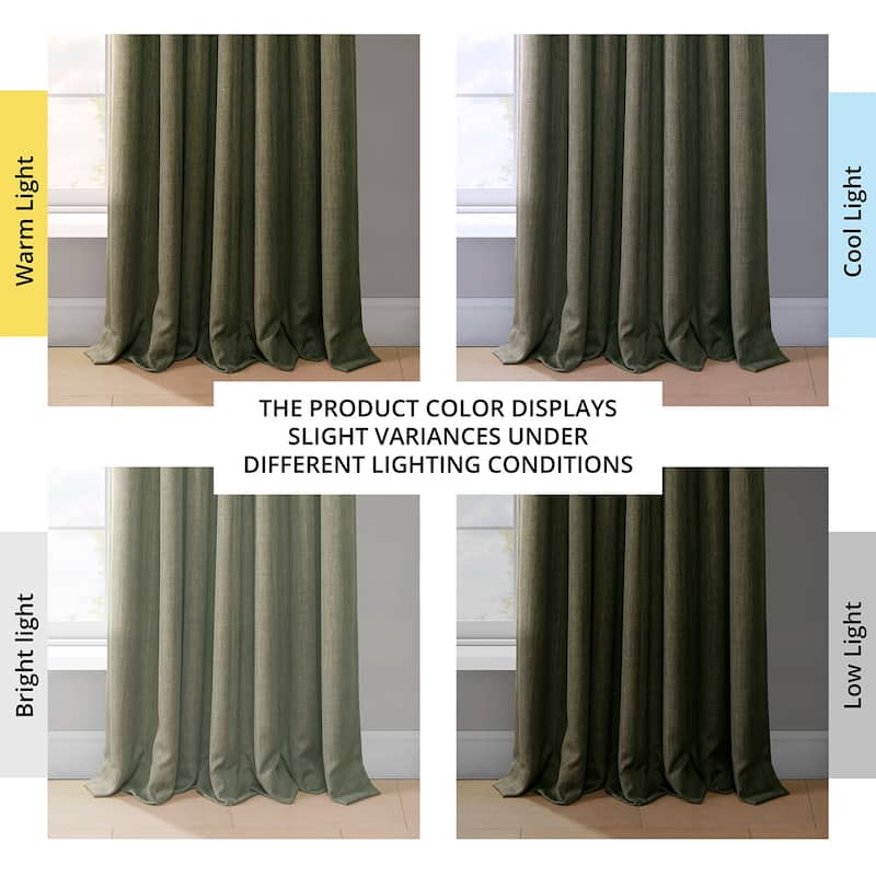 Exclusive Fabrics Faux Linen Room Darkening Curtain (1 Panel)