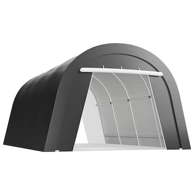 10' x 20'Portable Domed Carport with 2 Roll-up Doors