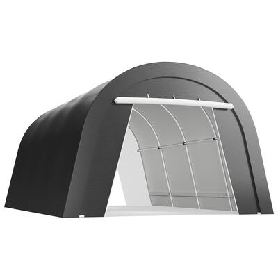 12' x 25'Portable Domed Carport with 2 Roll-up Doors