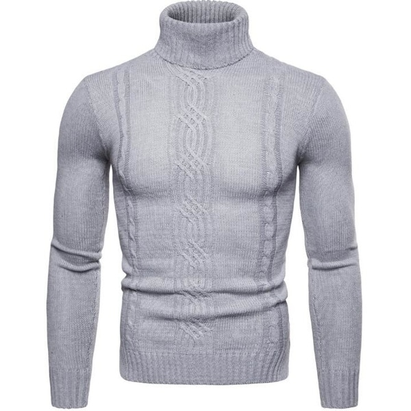 grey mens turtleneck sweater