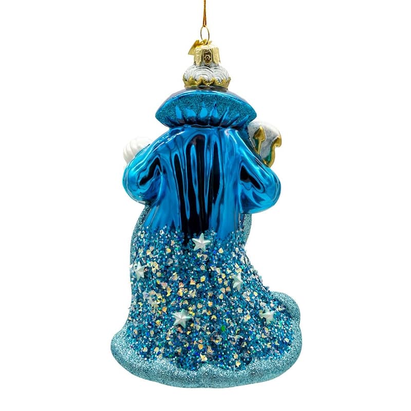 Kurt Adler 7-Inch Bellissimo Glass Under The Sea Santa Ornament