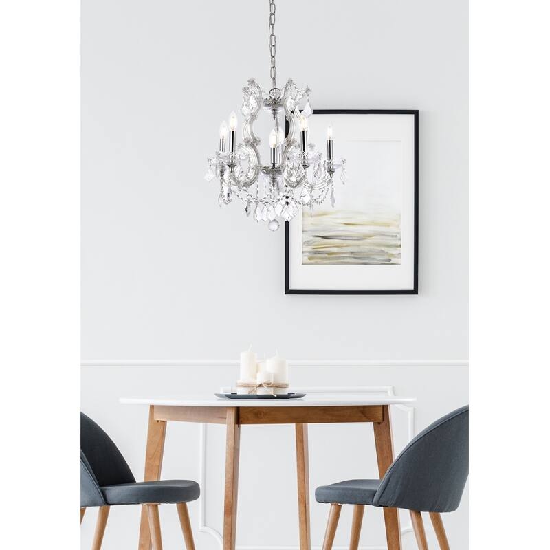 Fleur Illumination Collection Pendant D:20in H:25in Lt:6 Chrome Finish