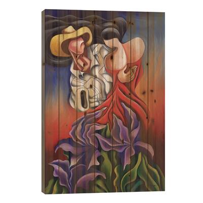 Love Dance Print On Wood by Dixie Miguez - Multi-Color