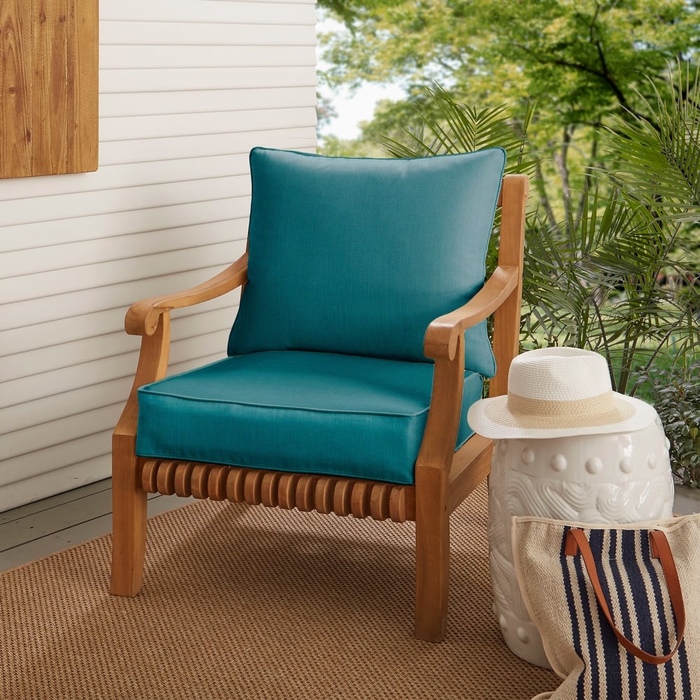 Sunbrella Indoor/Outdoor Pillow and Cushion Set - 25" x 25" x 5"