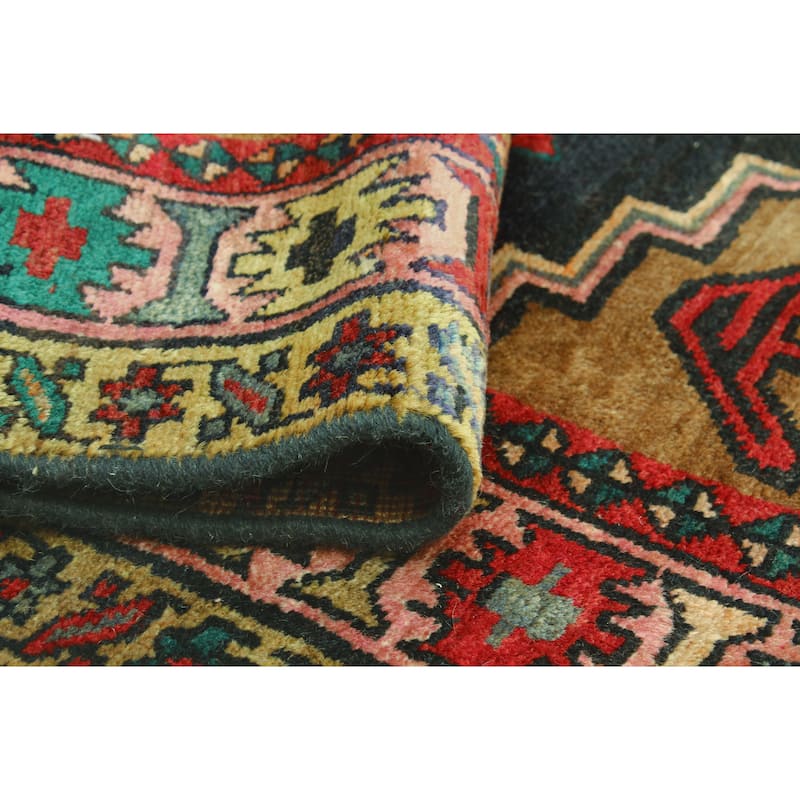 Fine Vintage Distressed Nuro Brown/Charcoal Runner - 3'5" x 9'6"