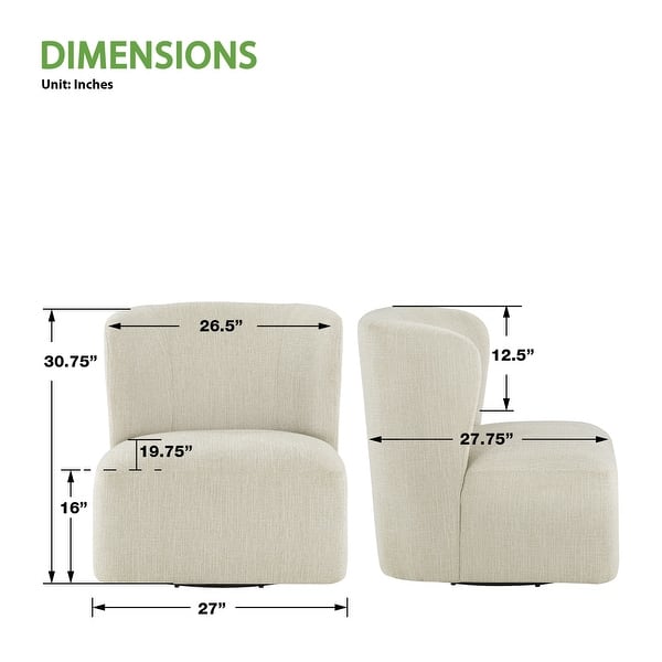 dimension image slide 4 of 7, Lucia Swivel Chair