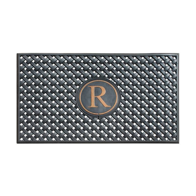 A1HC 100% Pure Rubber Monogrammed Front Door Mat 24" x39" Indoor Outdoor Doormat