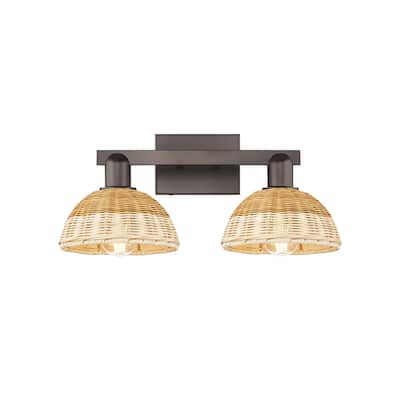 Innovations Lighting 716-2W-12-16 Natural Ballston Dome Vanity Natural