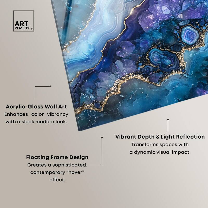 Galactic Geode II Acrylic by Art Remedy, Ready to Hang