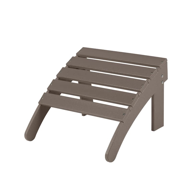 Aoodor Outdoor Adirondack Ottoman, HDPE Adirondack Chair Ottoman - 18"×20.5"