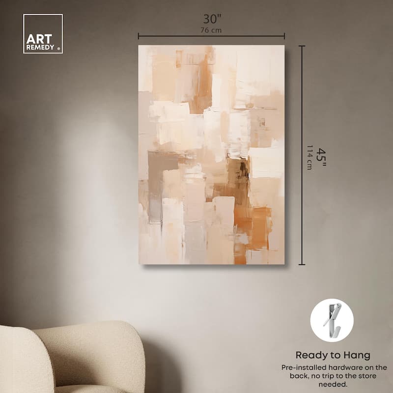 Sandstone Hush Canvas by Art Remedy, Gallery Wrapped