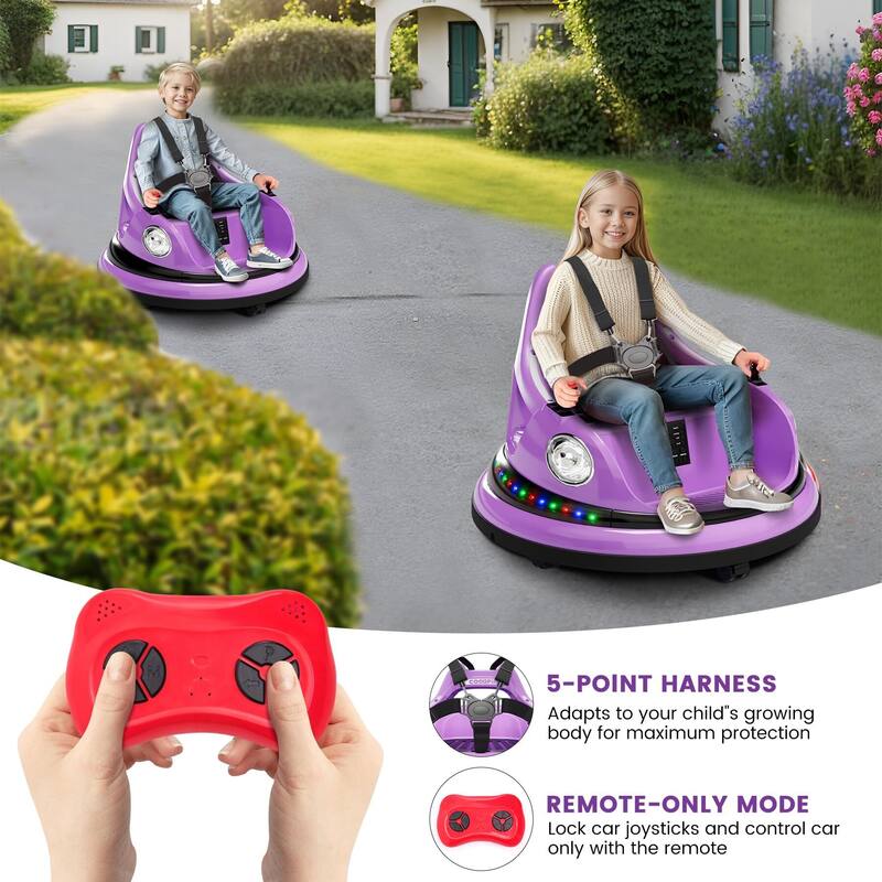 12V Bumper Car Ride On Toys for Kids & Toddlers with Remote Control