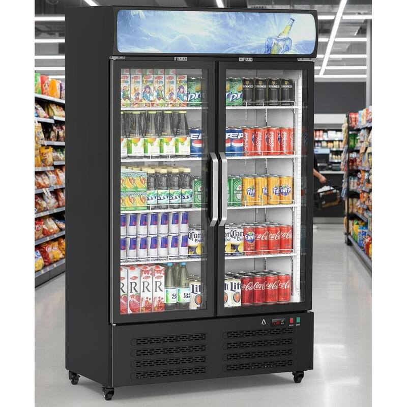 Commercial Display Refrigerator, 25.3 Cu.Ft. - Black