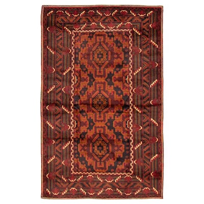 Teimani Red Rug 3'11" x 6'9" - 3'11 x 6'9