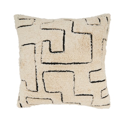Geometric Splendor Tufted Throw Pillow