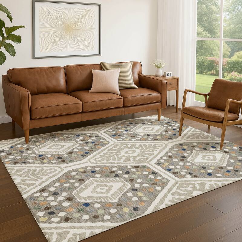 Machine Washable Indoor/ Outdoor Global Nipsey Chantille Rug