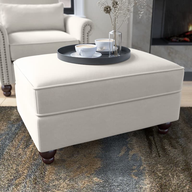 Bush Furniture Coventry Large Upholstered Storage Ottoman