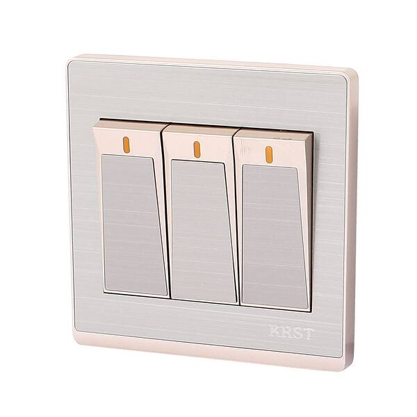 Shop On Off Press Button 3 Gang 2 Way Wall Switch Home Light