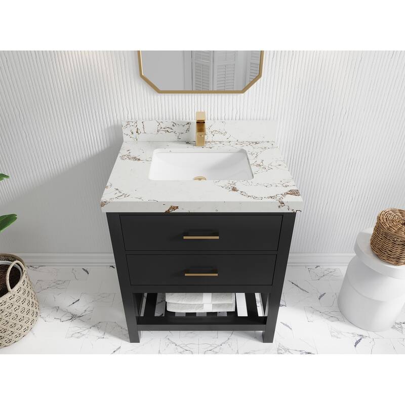Willow Collections 30 in. W x 22 in. D Parker Single Sink Bathroom Vanity with Countertop