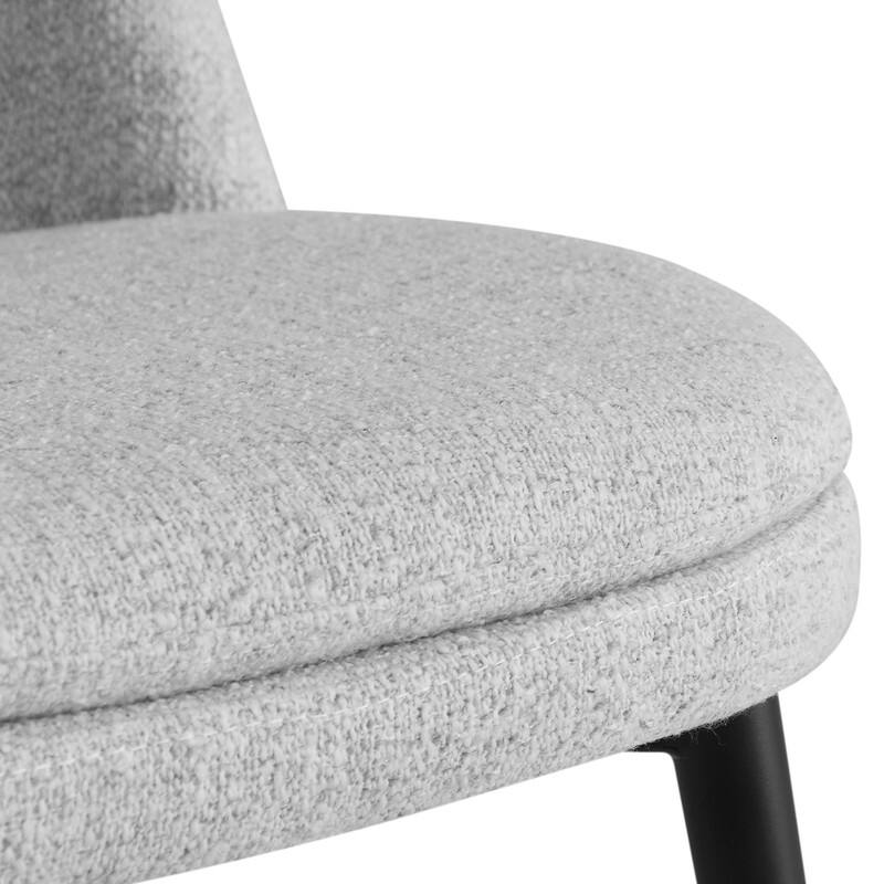 Ariel Mid-Century Upholsteried Dining Chair with Metal Legs Set of 2