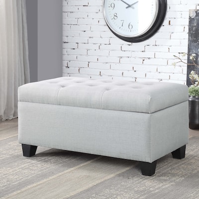 Carey Contemporary 36-inch Button Tufted Storage Bench by FOA