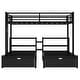 preview thumbnail 9 of 9, Full XL over Twin Size Metal Triple Bunk Bed with Drawers