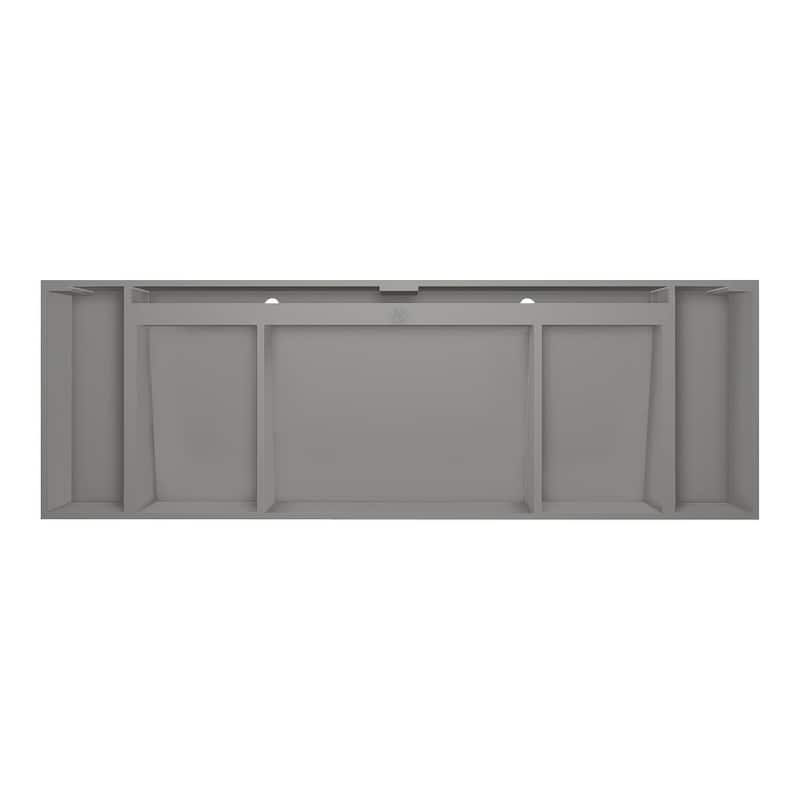 Pyramid 60-inch Solid Surface Bathroom Vanity Top - 60"
