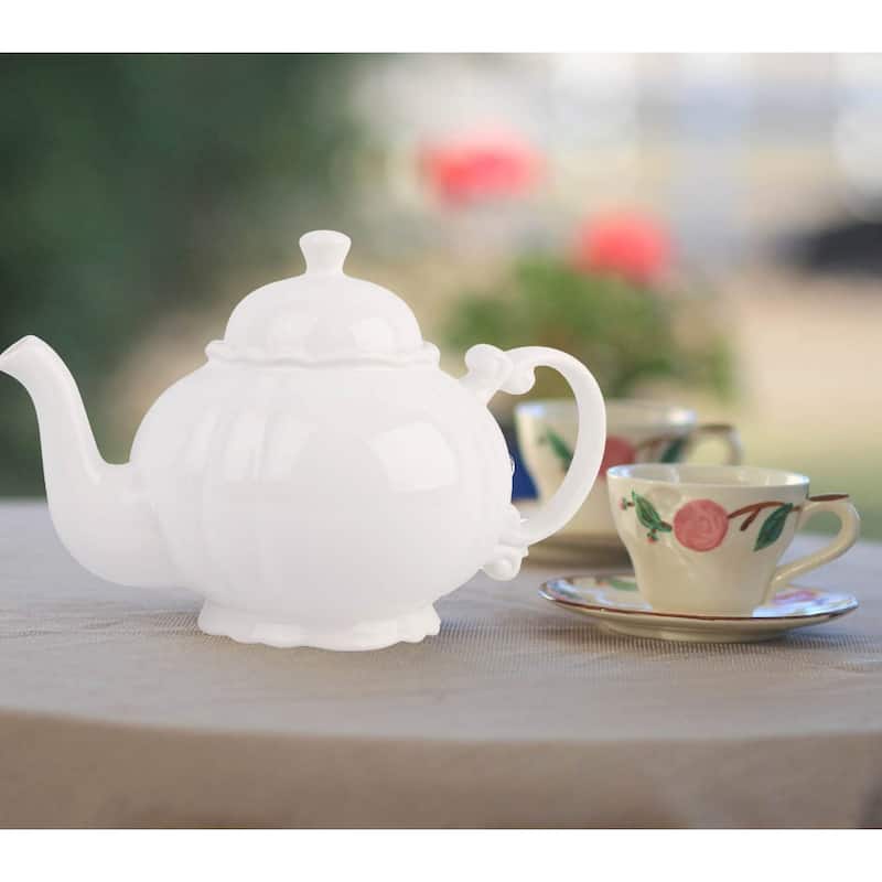 European Style Ceramic Teapot Coffee Pot Water Pot Porcelain Vintage Gift Tea Pot