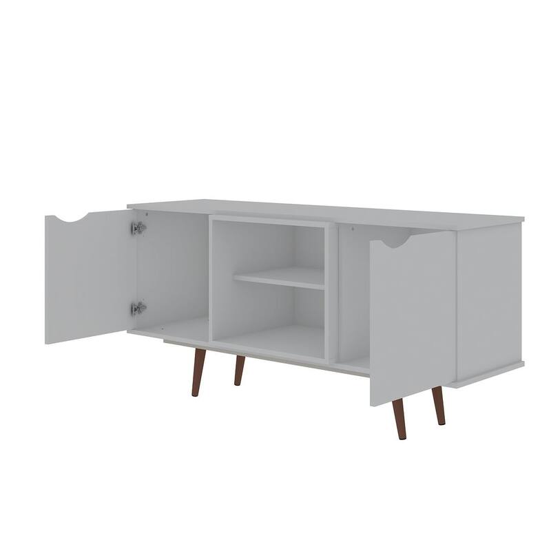 Hampton Mid Century Modern Wood 53.54 Media Cabinet Console