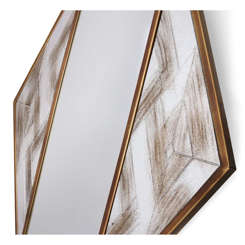 Selles Metal Framed Mirror - Antique White/Antique Brown/Bronze - A/N