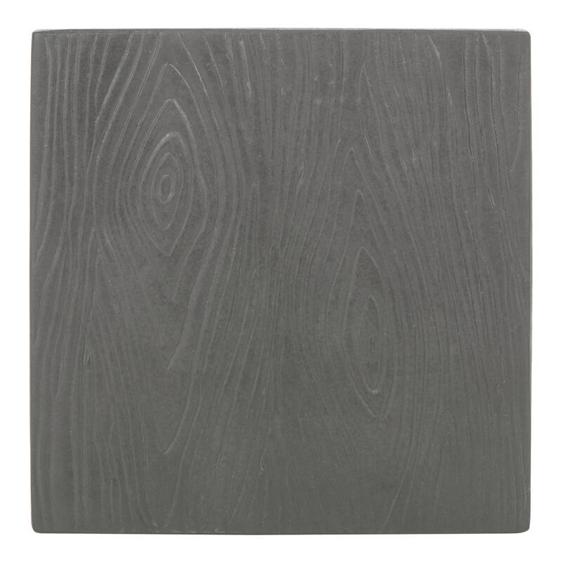 SAFAVIEH Mahin Cube Concrete Indoor/ Outdoor Accent Table (Dark Grey) - 14.9"x14.9"x16.5" - 15Wx15Dx17H