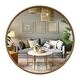 preview thumbnail 23 of 80, Classic Wooden Frame Farmhouse Round Wall Mirror 24 inches - Light Oak